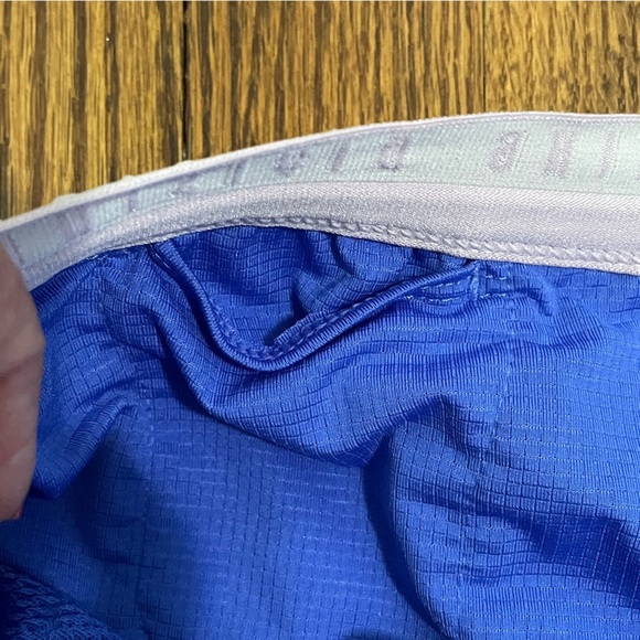 Nike Dri Fit Running Shorts Blue Lined Size Medium - Picture 5 of 12